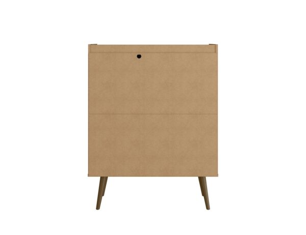 Manhattan Comfort Bogart 45.5" Mid-Century Modern Accent Cabinet in Rustic Brown and Nature