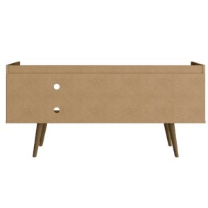 Manhattan Comfort Bogart 53.54" Mid-Century Modern TV Stand in Rustic Brown and Nature