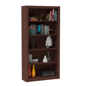 Manhattan Comfort Classic Olinda Bookcase 1.0 with 5-Shelves in Nut Brown