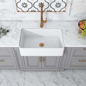 Altair 291030-KS Treviso 30 Inch Rectangular Ceramic Vessel Bathroom Sink - Glossy White