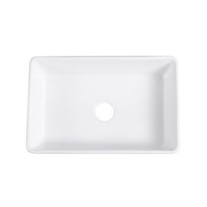 Altair 291030-KS Treviso 30 Inch Rectangular Ceramic Vessel Bathroom Sink - Glossy White