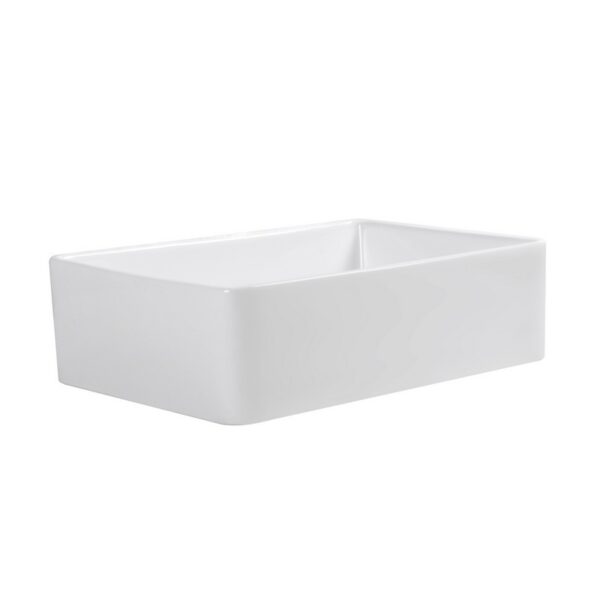 Altair 291030-KS Treviso 30 Inch Rectangular Ceramic Vessel Bathroom Sink - Glossy White