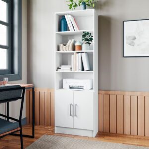 Manhattan Comfort Practical Catarina Cabinet with 5-Shelves in White