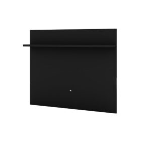 Manhattan Comfort Tribeca 53.94 Mid-Century Modern TV Panel with Overhead D?cor Shelf in Black