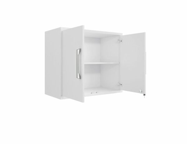 Manhattan Comfort Eiffel Floating Garage Cabinet in White (Set of 3)