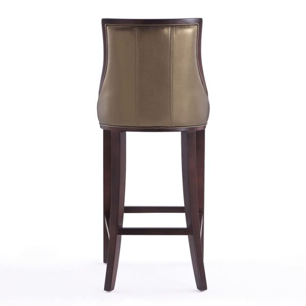 Manhattan Comfort Fifth Avenue 45 in. Bronze and Walnut Beech Wood Bar Stool (Set of 3)