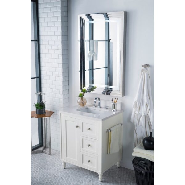 James Martin 301-V30-3WZ Copper Cove Encore 30 Inch Single Vanity with 3cm White Zeus Quartz Top