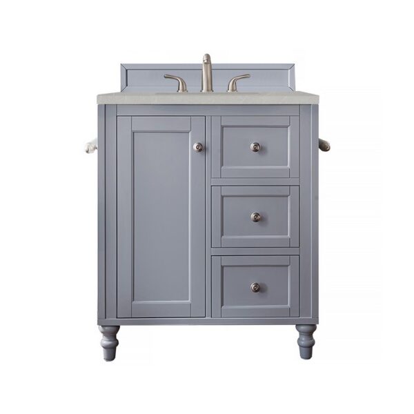 James Martin 301-V30-SL-3ESR Copper Cove Encore 30 Inch Single Vanity in Silver Gray with 3 CM Eternal Serena Quartz Top