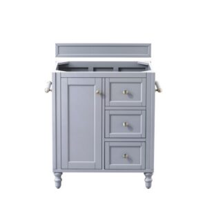 James Martin 301-V30-SL-3GEX Copper Cove Encore 30 Inch Single Vanity in Silver Gray with 3 cm Grey Expo Quartz Top with Sink