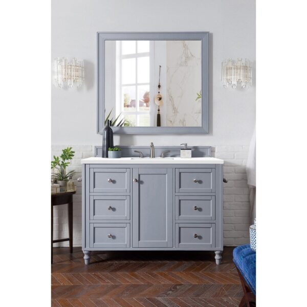 James Martin 301-V48-3WZ Copper Cove Encore 48 Inch Single Vanity with 3cm White Zeus Quartz Top