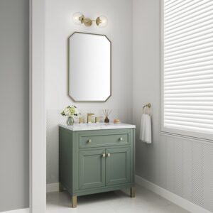 James Martin 305-V30-3WZ Chicago 30 Inch Single Vanity with 3cm White Zeus Quartz Top