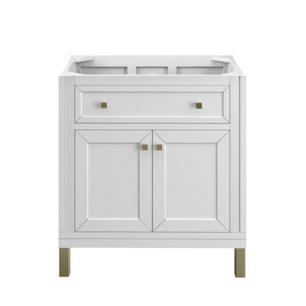 James Martin 305-V30 Chicago 30 Inch Glossy White Single Sink Vanity Cabinet Only