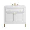 James Martin 305-V36-GW-3AF Chicago 36 Inch Glossy White Single Sink Vanity with 3 cm Arctic Fall Top