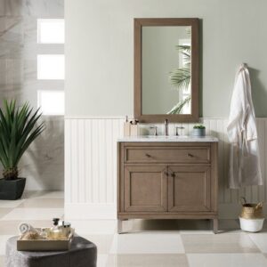 James Martin 305-V36-WWW Chicago 36 Inch Single Vanity in Whitewashed Walnut