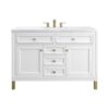 James Martin 305-V48-GW-3AF Chicago 48 Inch Glossy White Single Sink Vanity with 3 cm Arctic Fall Top