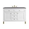 James Martin 305-V48-GW-3GEX Chicago 48 Inch Glossy White Single Sink Vanity with 3 cm Grey Expo Top