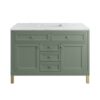 James Martin 305-V48-SC-3ENC Chicago 48 Inch Smokey Celadon Single Sink Vanity with 3 cm Ethereal Noctis Top