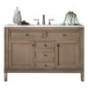 James Martin 305-V48-WWW-3AF Chicago 48 Inch Whitewashed Walnut Single Vanity with 3 cm Arctic Fall Solid Surface Top