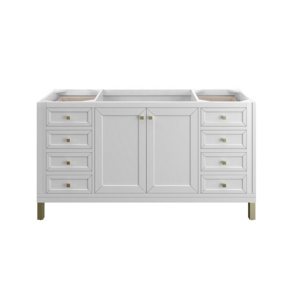 James Martin 305-V60S Chicago 60 Inch Glossy White Single Sink Vanity Cabinet Only