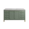 James Martin 305-V60S-SC-3ESR Chicago 60 Inch Smokey Celadon Single Sink Vanity with 3 cm Eternal Serena Top