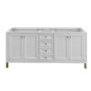 James Martin 305-V72 Chicago 72 Inch Glossy White Double Sink Vanity Cabinet Only