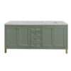 James Martin 305-V72-SC-3ESR Chicago 72 Inch Smokey Celadon Double Sink Vanity with 3 cm Eternal Serena Top