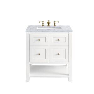 James Martin JM 330-V30 Breckenridge 30 Inch Free-Standing Single Sink Bathroom Vanity with 3 CM Top