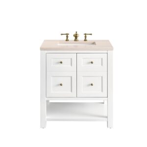 James Martin JM 330-V30 Breckenridge 30 Inch Free-Standing Single Sink Bathroom Vanity with 3 CM Top