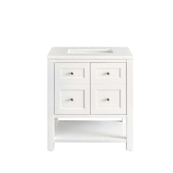 James Martin JM 330-V30 Breckenridge 30 Inch Free-Standing Single Sink Bathroom Vanity with 3 CM Top