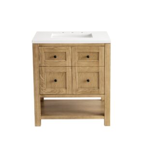 James Martin JM 330-V30 Breckenridge 30 Inch Free-Standing Single Sink Bathroom Vanity with 3 CM Top