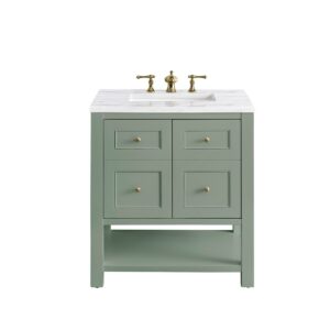 James Martin JM 330-V30 Breckenridge 30 Inch Free-Standing Single Sink Bathroom Vanity with 3 CM Top