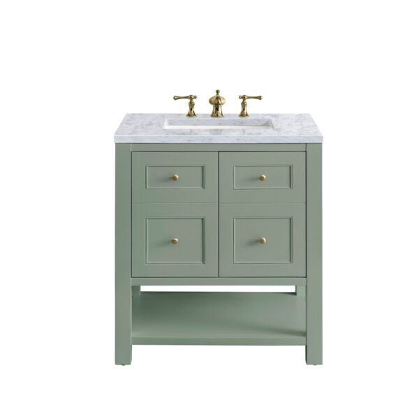 James Martin JM 330-V30 Breckenridge 30 Inch Free-Standing Single Sink Bathroom Vanity with 3 CM Top