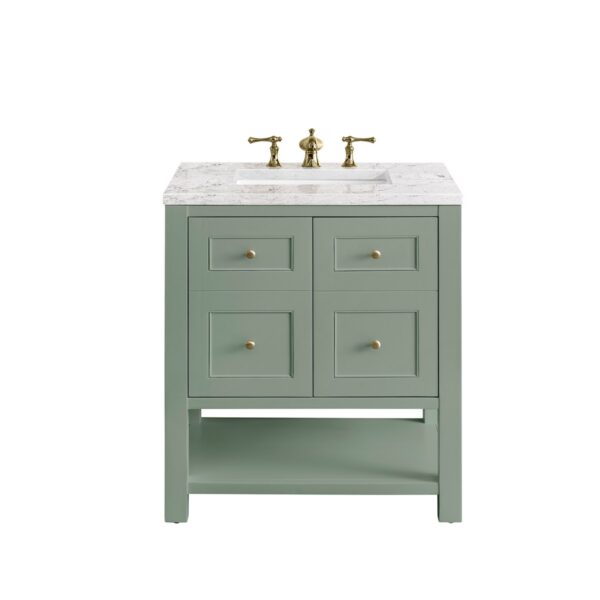 James Martin JM 330-V30 Breckenridge 30 Inch Free-Standing Single Sink Bathroom Vanity with 3 CM Top