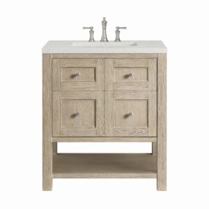 James Martin JM 330-V30 Breckenridge 30 Inch Free-Standing Single Sink Bathroom Vanity with 3 CM Top