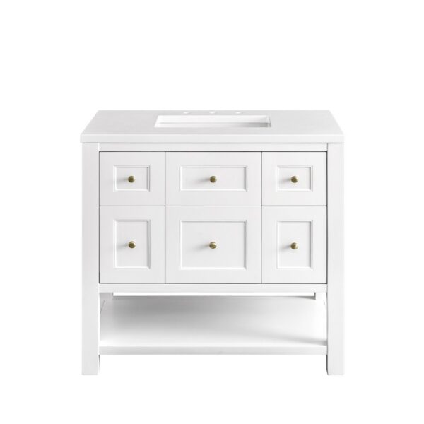 James Martin VM 330-V36 Breckenridge 36 Inch Free-Standing Single Sink Bathroom Vanity with 3 CM Top