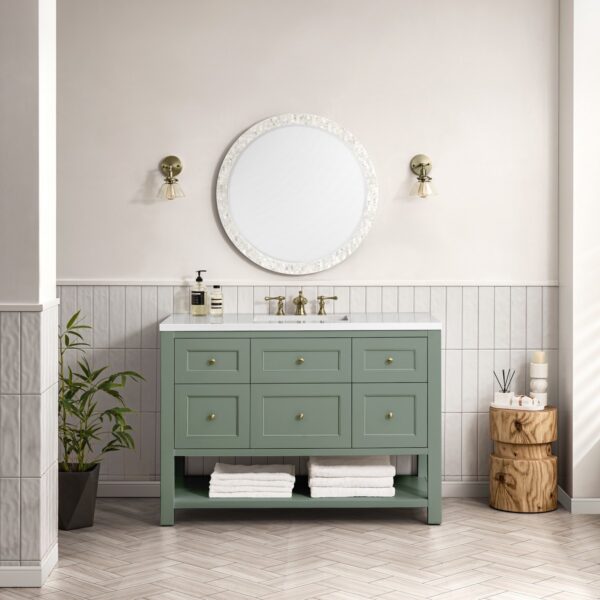 James Martin JM 330-V48 Breckenridge 48 Inch Free-Standing Single Sink Bathroom Vanity with 3 CM Top