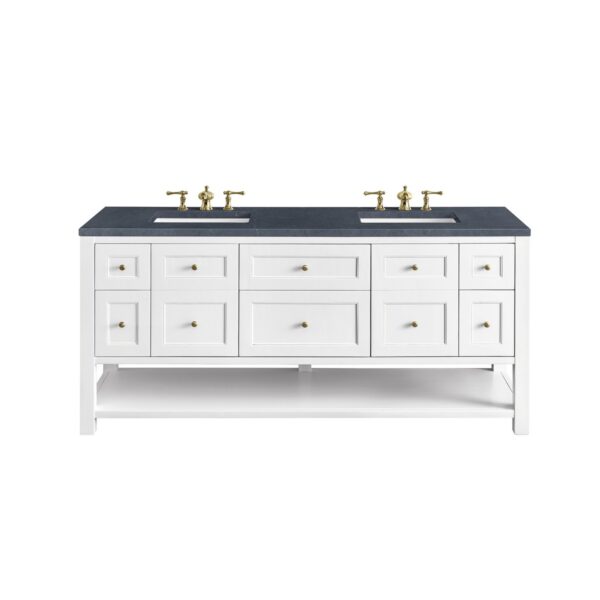 James Martin JM 330-V72 Breckenridge 72 Inch Free-Standing Double Sink Bathroom Vanity with 3 CM Top