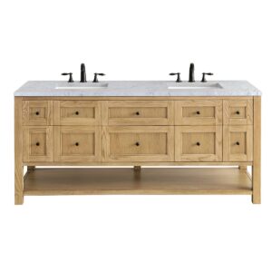 James Martin JM 330-V72 Breckenridge 72 Inch Free-Standing Double Sink Bathroom Vanity with 3 CM Top