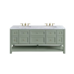 James Martin JM 330-V72 Breckenridge 72 Inch Free-Standing Double Sink Bathroom Vanity with 3 CM Top