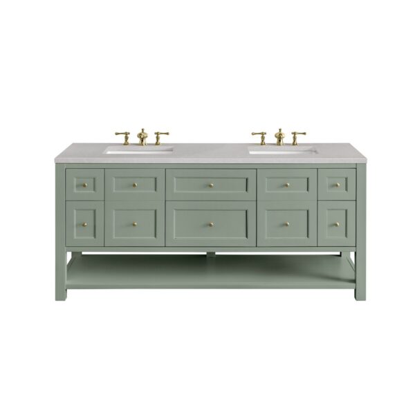 James Martin JM 330-V72 Breckenridge 72 Inch Free-Standing Double Sink Bathroom Vanity with 3 CM Top