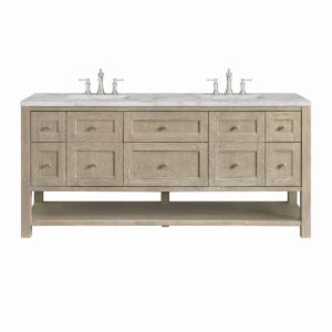 James Martin JM 330-V72 Breckenridge 72 Inch Free-Standing Double Sink Bathroom Vanity with 3 CM Top