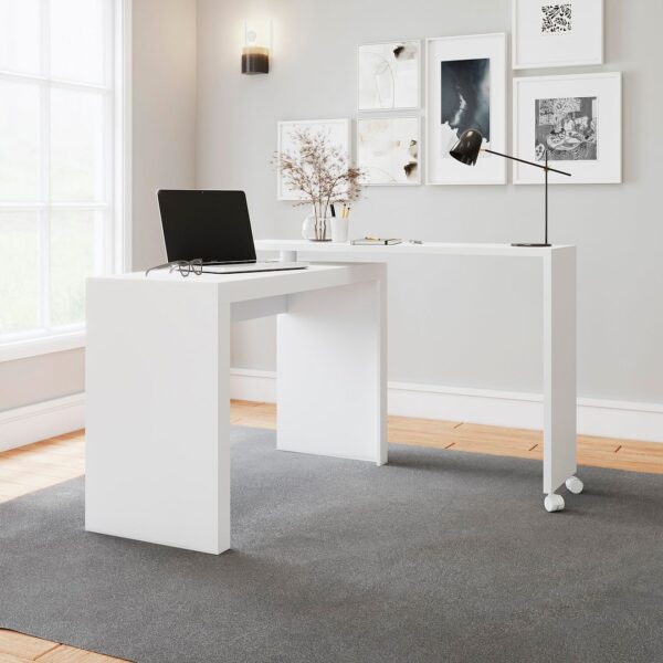 Manhattan Comfort Innovative Calabria Nested Desk in White