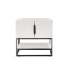 James Martin 388-V31.5-GW-MBK Columbia 31.5 Inch Single Vanity Cabinet in Glossy White and Matte Black