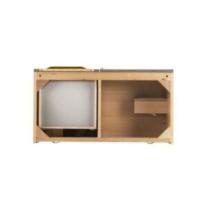 James Martin 388-V36-AGR-RG Columbia 36 Inch Single Vanity in Ash Gray, Radiant Gold