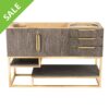 James Martin 388-V48-AGR-RG Columbia 48 Inch Single Vanity in Ash Gray, Radiant Gold