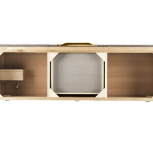 James Martin 388-V59D-AGR-RG Columbia 59 Inch Double Vanity in Ash Gray, Radiant Gold