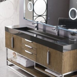 James Martin 388-V72D-LTO-BN Columbia 72 Inch Double Vanity in Latte Oak