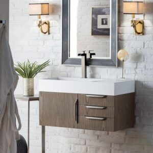 James Martin 389-V36-AGR-A Mercer Island 36 Inch Single Vanity in Ash Gray