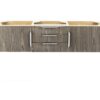 James Martin 389-V59D-AGR-A Mercer Island 59 Inch Double Vanity in Ash Gray