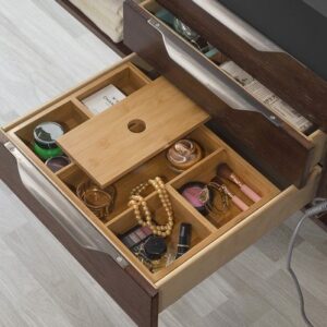 James Martin 389-V59D-CFO-A-GW Mercer Island 59 Inch Double Vanity in Coffee Oak with Glossy White Solid Surface Top